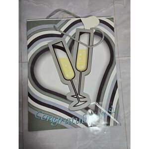 20/$12 "Congratulations" Wedding Engagement Glass Toast Party Gift Bag